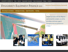 Tablet Screenshot of doughertyequipmentfinance.com